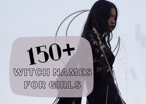 Are you looking for a witchy name for your baby girl? Choose from over 150 amazing mystical names on this list. Goth Girl Names List, Fae Names Girl, Witchy Girl Names, Mystical Names Goddesses, Gothic Girl Names, Witchy Names, Mystical Names, K Names