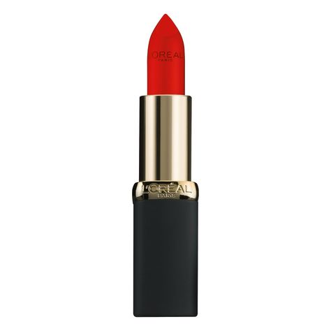 Best Drugstore Red Lipstick, True Red Lipstick, Loreal Paris Makeup, Red Lipstick Matte, Matte Lipstick Shades, Bright Red Lipstick, Colors For Skin Tone, Matte Lip Color, Cream Lipstick