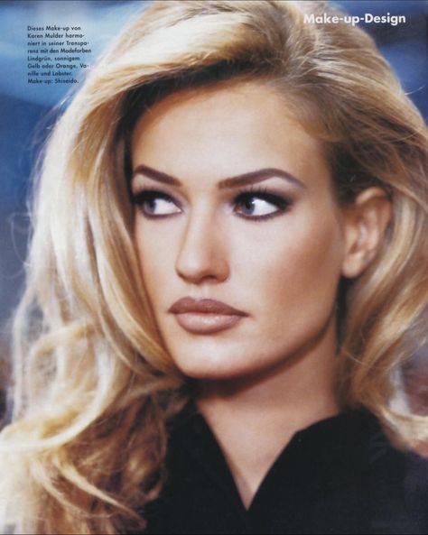 90s Models Makeup, 90’s Makeup, Tatiana Patitz, Supermodel Hair, Bombshell Makeup, Makeup Tumblr, 90s Makeup, Makeup Hairstyles, 90s Supermodels