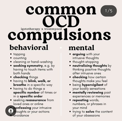 Ocd Thoughts, Ocd Therapy, Go To Therapy, Mental Health Facts, Mental Health Therapy, Therapy Worksheets, Mental Disorders, Mental And Emotional Health, Health Facts