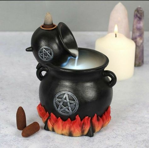 Backflow Burner, Pentagram Design, Incense Cone, Backflow Incense, Burning Incense, Gothic Gifts, Tanah Liat, Witch House, Clay Art Projects