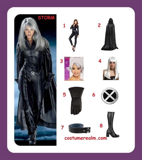 Storm X Men Costume, Storm Halloween Costume, Storm X Men, Diy Costumes Men, Storm Costume, Storm Cosplay, Storm Xmen, X Men Costumes, Wolverine Cosplay