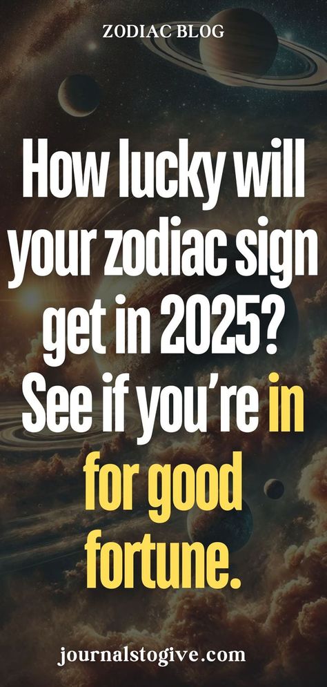 How lucky will your zodiac sign get in 2024? See if you’re in for good fortune as we explore the astrological insights that could shape your year ahead. Discover what the stars have in store for you, from unexpected opportunities to exciting adventures, and find out how to maximize your luck this coming year. Lucky Sign, Zodiac Journal, In The Stars, Career Advancement, Everything Goes, Personal Relationship, Professional Growth, Personality Traits, New Opportunities