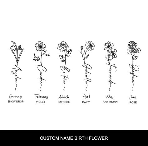 Birth Flower Name Tattoo #minitattoo #minimaltattoo #flowertattoo #specialtattoo Paris Name Tattoo, June Name Tattoo, June Birth Flower Tattoo With Name, June Flower Tattoo With Name, Birth Flower Finger Tattoo, March Birthday Tattoo Ideas, February Birth Flower Tattoo With Name, Virgo Flower Tattoo August, April Birth Flower Tattoo With Name