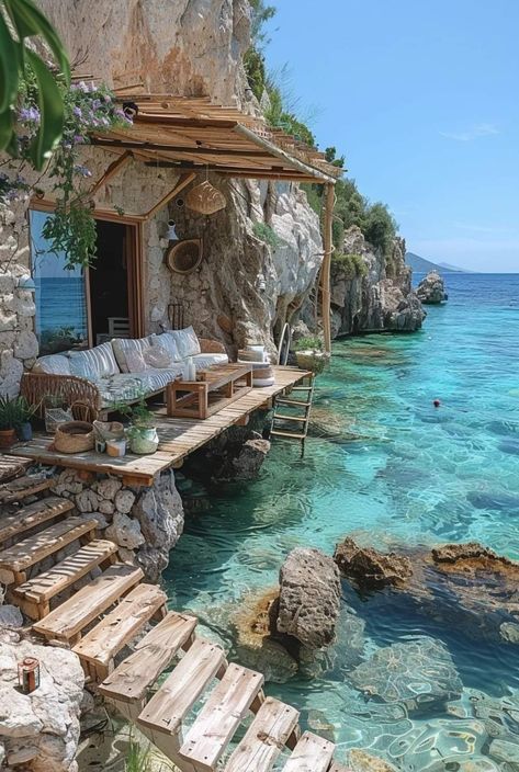 Dream Beach Houses, Dream Life House, Dream Beach, Dream House Exterior, Garden Cottage, Beach Houses, Beautiful Places To Travel, Pretty Places, Dream Home Design