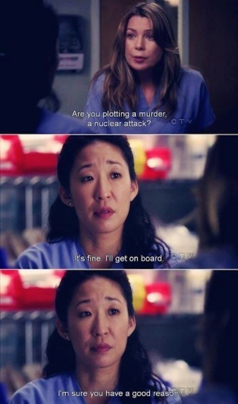 You find yourself starting to support them no matter what, even if it’s unethical. | Community Post: 32 Things That Happen When You Find Your Person Christina And Meredith, Dr Meredith Grey, Meredith And Christina, Meredith Grey Quotes, Tv Scenes, Gray's Anatomy, Addison Montgomery, Greys Anatomy Funny, Anatomy Quotes