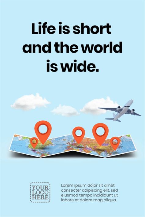 Creative Travel Ads Advertising, Travel Agency Services Poster, Flyer Design Travel Agency, Travel Campaign Advertising, Airport Advertising Creative, Traveling Creative Ads, Travel Agency Posts Ideas, Travel Creative Ads Design, Travel Ads Advertising Ad Campaigns