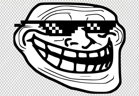 Trollface Phonk Png, Troll Face Png Green Background, Troll Face Png, Animation Character Drawings, Troll Meme, Face Troll, Drawings Inspo, Rage Faces, Scary Photos