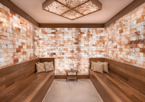 Picture Salt Cave Spa, Himalayan Salt Room, Himalayan Salt Block, Salt Cave, Salt Block, Salt Room, Himalayan Salt Crystals, Traditional Saunas, Spa Rooms