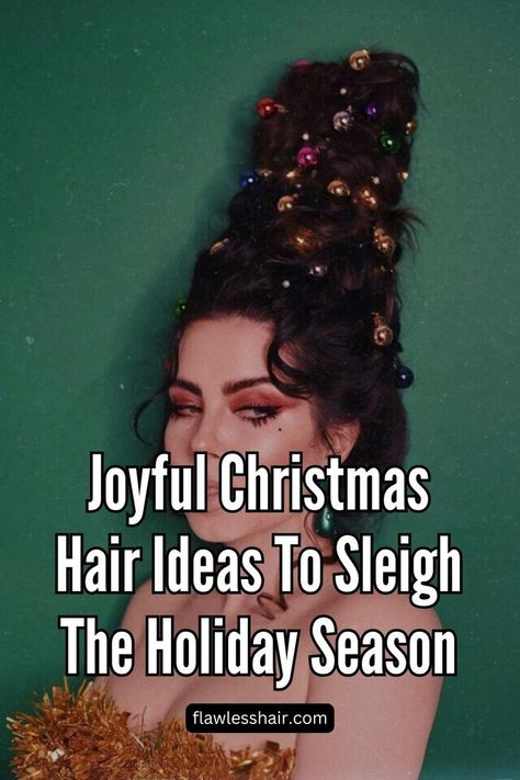 Christmas Decorated Hat Christmas Tree Hairstyles, Christmas Hair Ideas, Ho Ho Ho Christmas, Christmas Hairstyles, Christmas Hair, Tree Tops, Ho Ho Ho, Inner Child, Christmas Season