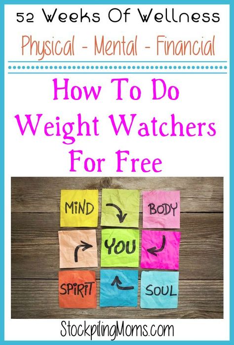 How To Do Weight Watchers For Free Weight Watchers For Free, Weight Watchers Motivation, Weight Watchers Success, Lunches Healthy, Weight Watchers Plan, Weight Watchers Tips, Weight Watchers Free, 52 Weeks, Free Mind