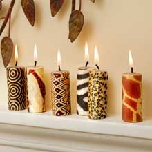 African Mini Candles Mountain Kingdom, Elephant Candle, Candle Sets, African Inspired Decor, Dinner Candle, African Home Decor, African Decor, Mini Candles, Candle Dinner