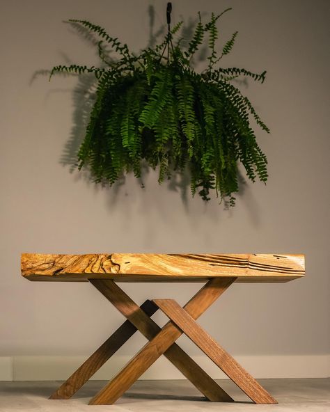 Our newest addition! A gorgeous Brown Alder and Walnut Coffee Table with live edge accents. This small centre piece is made up of a beautiful brown alder slab that was graciously gifted to us by @karmanah_wood_design Below that, we have some really nice Walnut that is connected through a series of Mortis and Tenon joints, and through the underside, we have another piece of Walnut that connects the two smaller braces, naturally bringing the whole thing together. Back on top we also adde... Zen Furniture, Wood Company, Walnut Coffee Table, Centre Piece, Etsy Instagram, Furniture Maker, Living Room Style, Centre Pieces, Beautiful Furniture