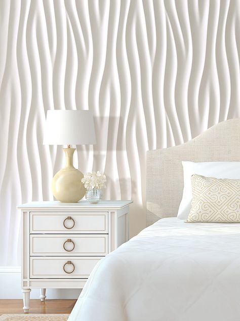 Tile Bedroom, Textured Wall Panels, Wall Panels Bedroom, Wall Tiles Design, Wall Panel Design, Wall Texture Design, Pvc Wall Panels, Bedroom Panel, Ideas Casa