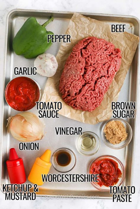 Sloppy Joe Recipe Easy, Homemade Sloppy Joe Recipe, Sloppy Joe Recipe, Sloppy Joes Easy, Sloppy Joe Sauce, Homemade Sloppy Joes, Joe Recipe, Spend With Pennies, Sloppy Joes Recipe