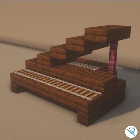 Minecraft Bed Inspiration, Minecraft Under Stairs Ideas, Living Room Decor Minecraft, Minecraft Room Ideas In Game Aesthetic, Furnace Area Minecraft, Minecraft Sofa Design, Minecraft Spiral Staircase Design, Minecraft Couch Design, Minecraft Attic Ideas