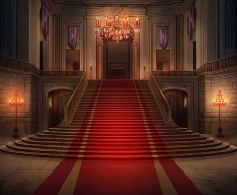 Palace Background Gacha, Gacha Background Castle Inside, Gacha Backgrounds Mansion, Gacha Life Backgrounds Mansion, Gacha Backgrounds Castle, Anime Mansion, Gacha Backgrounds School, School Stairs, Stairs Background