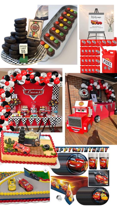 Cars Themed Party Inspirations Cars Movie Night, Cars Themed Party, Cars Themed Birthday Party, Third Birthday Boys, Car Themed Parties, Car Birthday Theme, Cars Theme Birthday Party, Second Birthday, Cars Movie