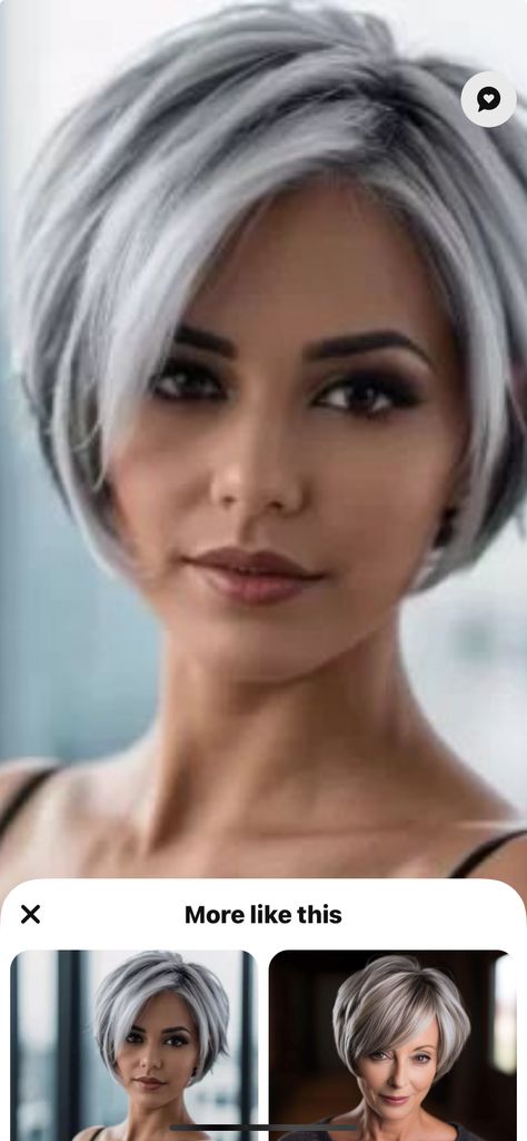 Short Silver Hair Styles, Grey Shaggy Bob, Blonde Balayage Bob Short, Pixy Bob, Short Inverted Bob Hairstyles, Silver Hair Bob, Haircuts For Plus Size Women, Short Stacked Bob Haircuts, Medium Hair Styles For Women