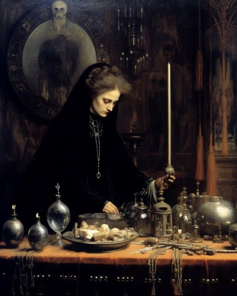 1600s Witch, Candle Business, Witch Aesthetic, Middle Age, Witch, Chanel, Paintings, Halloween