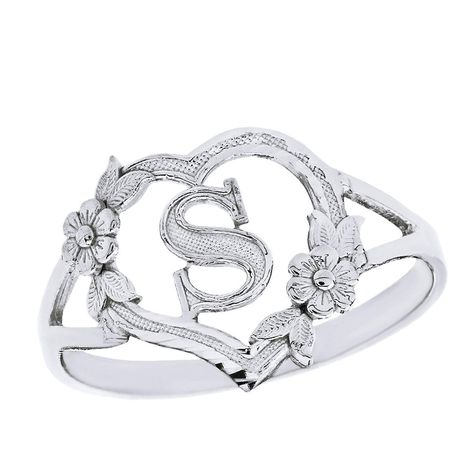 CaliRoseJewelry Silver Initial Alphabet Personalized Heart Ring - Letter S *** Thank you for having visited our picture. (This is an affiliate link) #statementrings Lip Kiss Images, Cute Diy Hair Accessories, Name Rings Silver, S Love Images, S Name, Name Ring, Cute Love Wallpapers, Letter Ring, Name Rings