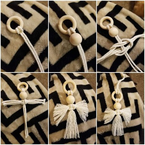 Macrame For Beginners, Simpul Makrame, Christmas Angel Crafts, Simple Macrame, Boho Crafts Diy, Macrame Knots Pattern, Diy Christmas Wreaths, Handmade Christmas Crafts, Christmas Tree Decorations Diy