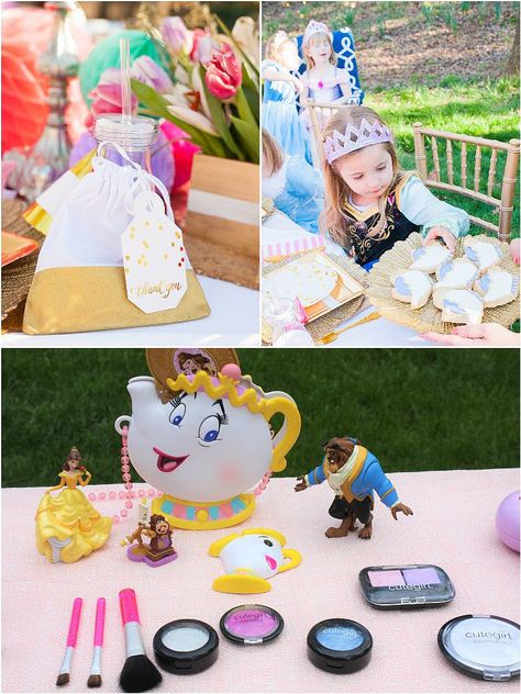 Be Our Guest Beauty & The Beast Inspired Birthday Party - with DIY decorations, printables,desserts table styling, favors and games! via BirdsParty.com @BirdsParty Beauty And The Beast Party Games, Be Our Guest Birthday Party, Beauty And The Beast Games, Belle Party Ideas, Princess Tea Party Birthday, Belle Birthday Party, Beauty And Beast Birthday, Desserts Table, Beauty And The Beast Theme