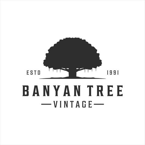 Islamic Logo, Logo Silhouette, Illustration Template, Tree Logo, Investor Relations, Tree Logos, Banyan Tree, Fresh Image, Logo Vintage