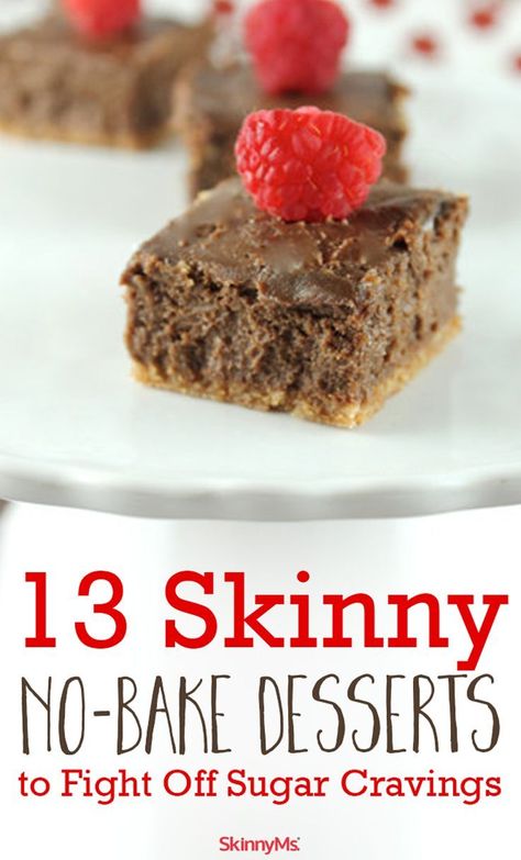 Having a sweet tooth can be the hardest part of losing weight but it doesn't have to be! Try these 13 Skinny No-Bake Desserts! #skinnyms #dessert #nobake Ww Desserts, Birthday Desserts, Bake Desserts, The Hardest Part, Sugar Free Desserts, Sugar Cravings, Easy Baking Recipes, Healthy Sweets, Healthy Dessert Recipes