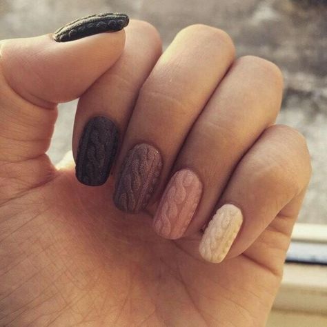 This Is the Coziest Way to Wear Nail Polish This Winter Unghie Nail Art, Nagellack Trends, Sweater Nails, Nail Art Inspiration, Manicure E Pedicure, Gorgeous Nails, Love Nails, Nail Trends, How To Do Nails