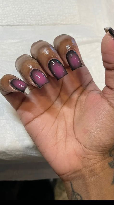 Nails To Go With Purple Dress, Ballerina Acrylic Nails, Nails Board, Acrylic Nails Almond Shape, Dark Purple Nails, French Tip Acrylics, Natural Acrylic Nails, Aura Nails, Acrylic Nail Shapes