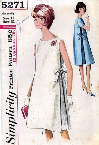 Vintage Maternity Dress 1960s Tie Dress Pattern, Vintage Maternity Clothes, Maternity Dress Pattern, Maternity Sewing Patterns, Maternity Patterns, Maternity One Piece, Vintage Maternity, Simplicity Patterns Vintage, Simplicity Dress