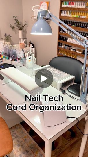 6.1K views · 471 reactions | What other salon organization hacks do you want to see? Drop them in the comments!

#organization #nailsalon #nails #nailtech #hack #amazon #amazonfinds #tutorial | KYLEE HONE • Utah Nail Tech & Educator | Play · Us Against the World Nail Tech Storage, Nail Desk Ideas At Home, Nail Tech Organization Ideas, Nail Tech Room, Us Against The World, Tech Storage, Tech Organization, Nail Room, Cord Organization