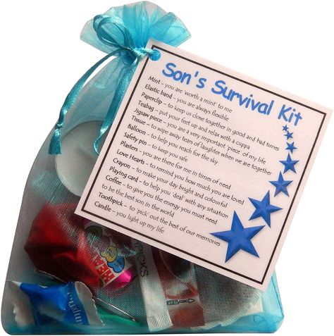 Sister Survival Kit, Presents For Bff, Birthday Present For Brother, Birthday Survival Kit, Charity Sewing, Brother Presents, Diy Survival, Christmas Gifts For Brother, Survival Kit Gifts