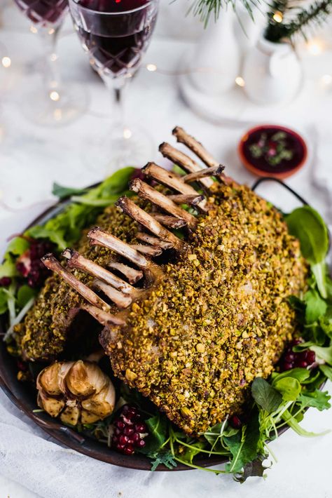 Thanksgiving Main Course, Turkey Now, Lamb Sauce, Crusted Rack Of Lamb, Christmas Main Dishes, Pomegranate Sauce, New Years Dinner, Lamb Ribs, Christmas Dinner Menu