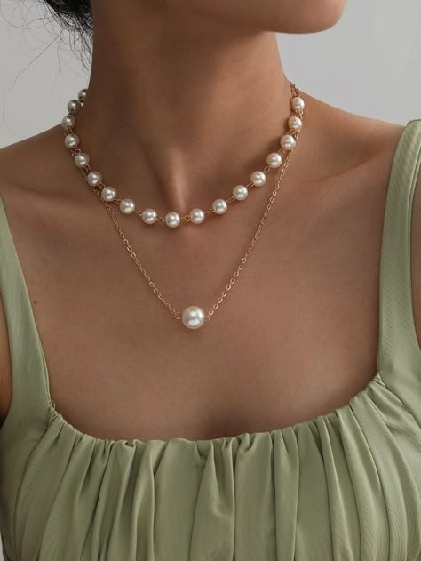 Pearl Charm Necklace, Classy Jewelry, Pearl Charms, Girly Jewelry, Dream Jewelry, Stylish Jewelry, Pretty Jewellery, Cute Jewelry, Necklace Designs