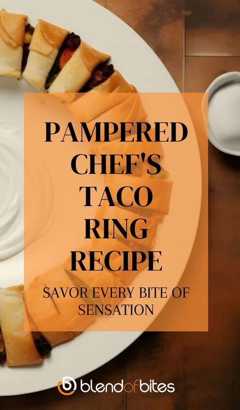 Pampered Chef Taco Ring, Crescent Roll Taco Ring, Taco Crescent Ring, Taco Ring Recipe, Crescent Roll Recipes Dinner, Taco Ring, Baked Tacos Recipe, Tastefully Simple Recipes, Taco Meat Recipes