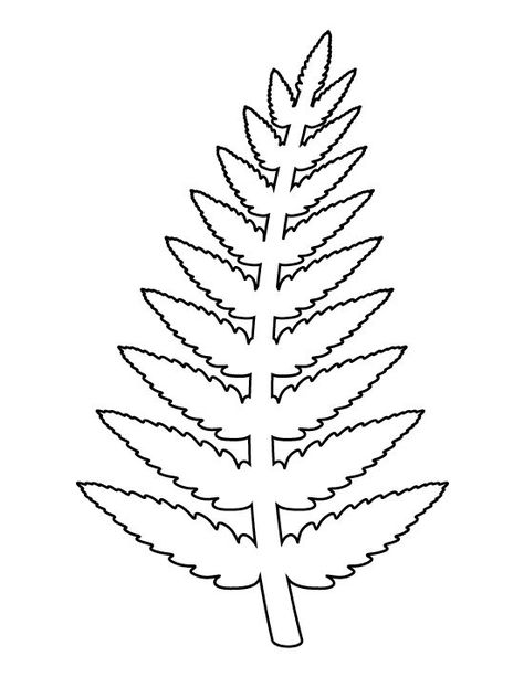 Fern pattern. Use the printable outline for crafts, creating stencils, scrapbooking, and more. Free PDF template to download and print at http://patternuniverse.com/download/fern-pattern/ Hawaiian Leaf, Paper Decorations Diy, Fern Pattern, Leaf Stencil, Paper Leaves, Leaf Template, Fern Leaf, Paper Flower Template, Giant Paper Flowers