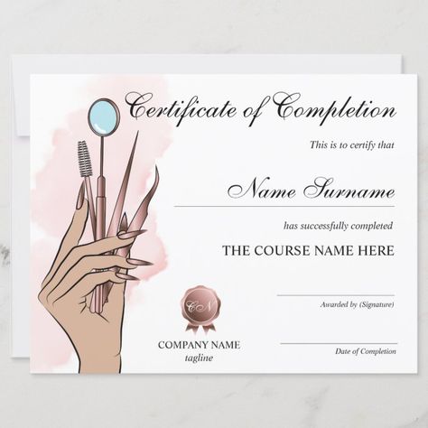 Makeup artist Lashes Eye Beauty Course Completion | Zazzle.com Beauty Courses, Qhd Wallpaper, Eyelash Extension Supplies, Perfect Eyelashes, Name Card Design, Best Small Business Ideas, Certificate Of Completion, Makeup Salon, Certificate Design