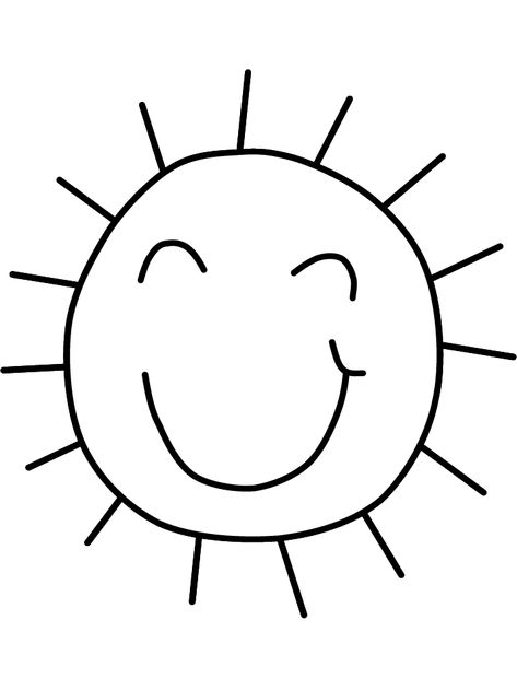 Sun Clip Art, Sun Coloring Pages, Pictures Of The Sun, Beach Coloring Pages, Spring Coloring Pages, Summer Coloring Pages, Colouring Printables, Easy Coloring Pages, Creative Colour