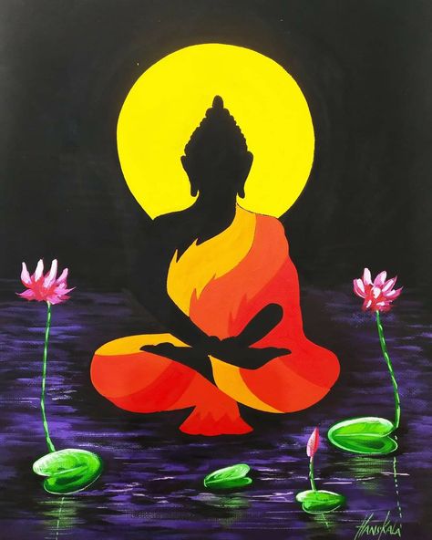 Buddha Wall Painting Ideas, Buddha Wall Painting, Buddha Drawing, Sb Logo, Buddha Painting Canvas, Buddha Art Drawing, Zen Painting, Butterfly Art Painting, Wall Art Diy Paint