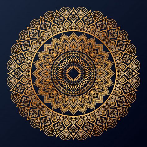 Saraswati Painting, Logo Design Samples, Mandala Gold, Alpona Design, Mandala Wallpaper, Gold Ornament, Mandela Art, Mandala Background, Gold Mandala