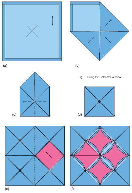 Cathedral Window Patchwork, Cathedral Quilt, Cathedral Window Quilts, Cathedral Window, Fabric Origami, Cathedral Windows, Bantal Sofa, Star Quilt Blocks, Patchwork Quilt Patterns