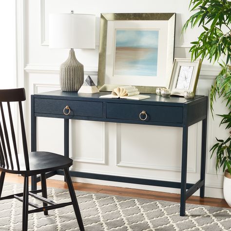 Drawer Desk, Grey Desk, Writing Utensils, Bed Desk, Modern Dresser, Office Furniture Desk, Antique Farmhouse, Beachcrest Home, Furniture Outlet Stores