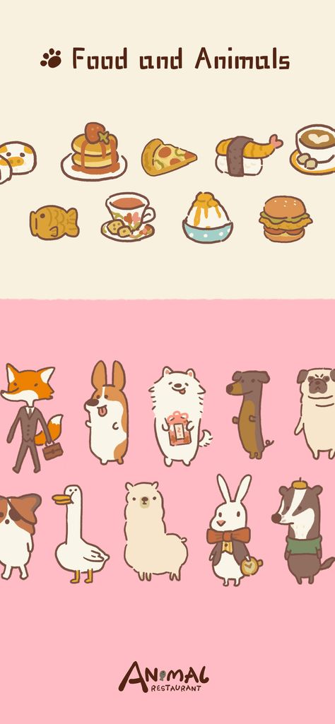 Animal Restaurant Animal Restaurant, Stray Kitten, Restaurant Game, Idle Game, Materi Bahasa Jepang, Japan Illustration, Kitty Games, Tea Party Garden, Shall We Date