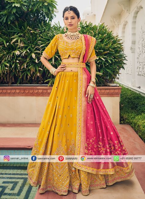 Yellow Viscose Trendy Lehenga Choli Traditional Party Wear, Haldi Dress, Mehendi Outfit, Yellow Lehenga, Lehenga Online, Pink Lehenga, Lehenga Choli Online, Party Wear Lehenga, Bridal Lehenga Choli