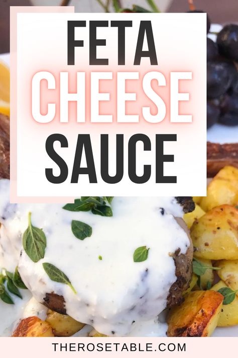 Easy, healthy feta cheese sauce! Perfect on grilled lamb or chicken or even burgers. Feta Cheese Sauce, Feta Sauce, Healthy Sauce, Greek Sauce, Healthy Sauces, Disney Dinner, Low Carb Sauces, Grilled Lamb, Burger Sauce