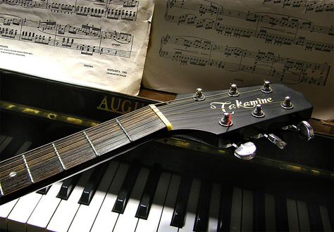 two favorite instruments...piano and guitar Guitar Piano Aesthetic, Guitar And Piano Aesthetic, Piano And Guitar, Music Vibe, Key Signatures, Piano Guitar, All About Music, Easy Guitar, Guitar Tips