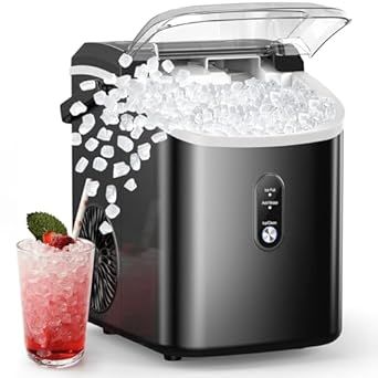 COWSAR Nugget Ice Makers Countertop, Pebble Ice Maker Machine with Soft Chewable Ice, 34Lbs/24H, Self-Cleaning, One-Click Operation Sonic Ice Maker, Sonic Ice, Countertop Ice Maker, Nugget Ice, Nugget Ice Maker, Ice Makers, Rv Camping, Ice Maker, Kitchen Office