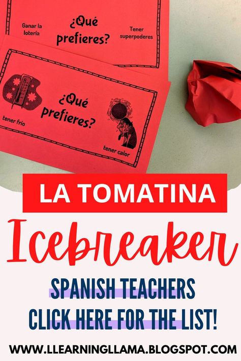 Icebreakers For Teens, Study Area Ideas, Games Questions, Advanced Spanish, First Day Of School Activity, La Tomatina, Spanish Questions, Kids Questions, First Day Back To School